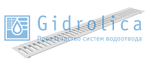 Решетка водоприемная Gidrolica Standart РВ -10.13,6.100 - штампованная ст.оц. кл. А15 с отверстиями