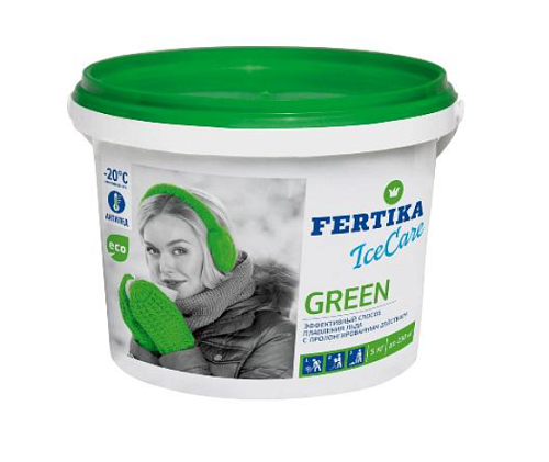 Реагент противогололедный Fertika IceCare Green, 5 кг