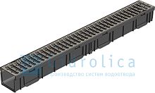Комплект Gidrolica Light: лоток водоотводный ЛВ -10.11,5.5,5 со сталь решеткой РВ-10.10,8.100 кл.А15