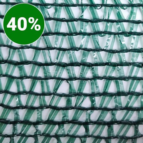 Сетка фасадная 40%, с УФ ширина 2*50 пм (темно-зеленый)